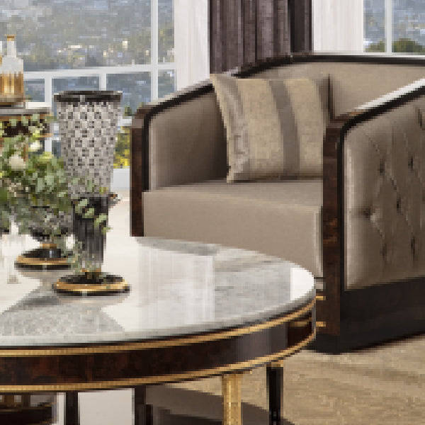 Elegant Accent Chair with Luxurious Touches