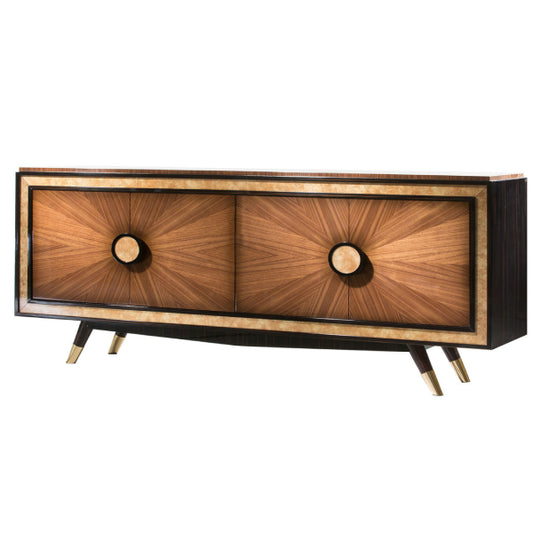 Designer Media Console with Art Deco Inspiration