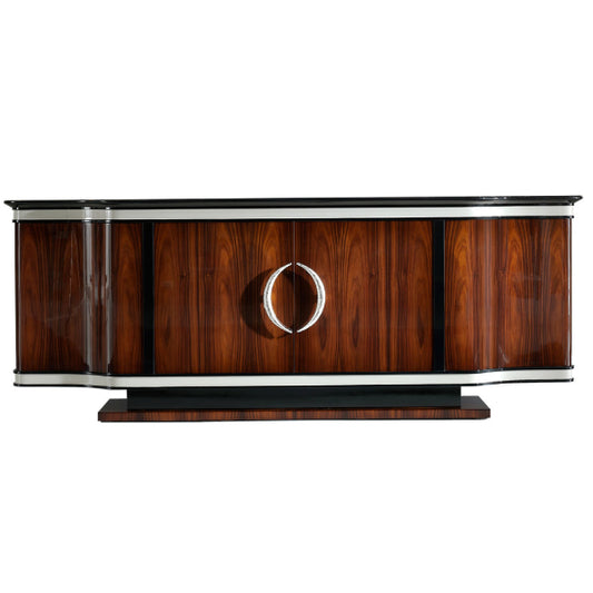 Elegant Media Console with Reflective Accents