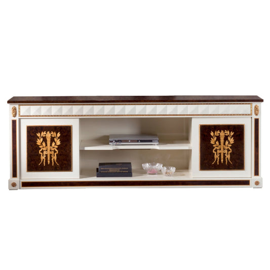 Elegant TV Console with Intricate Detailing