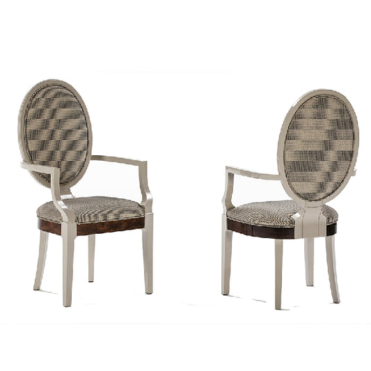 Elegant Dining Chairs with Distinctive Oval Design