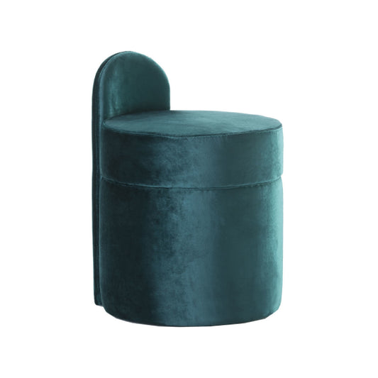 Elegant Velvet Stool with Contemporary Curves