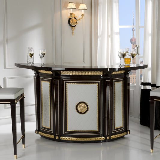 Luxurious Home Bar with Timeless Sophistication