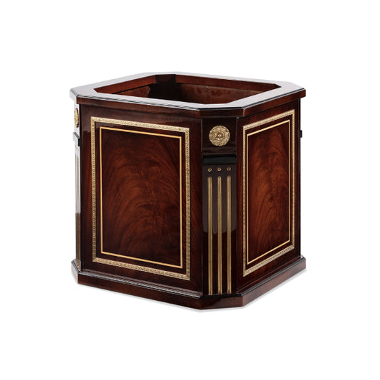 Exquisite Mahogany Planter with Elegant Detailing