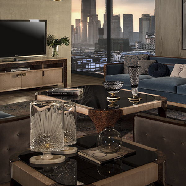 Chic Urban Living Room with Stunning City Views