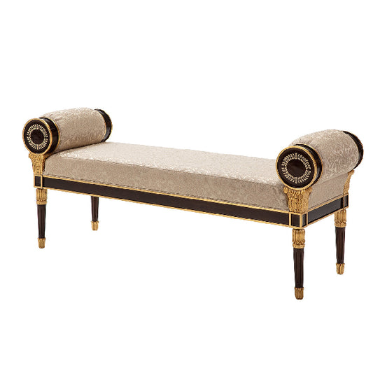 Luxurious Upholstered Bench with Elegant Accents