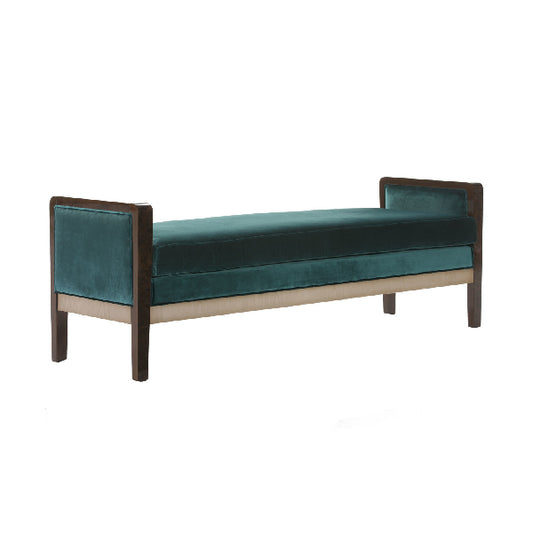 Stylish Velvet Bench with Contemporary Design