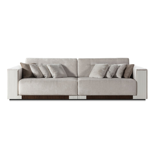 Contemporary Elegance: Textured Sofa with Unique Design