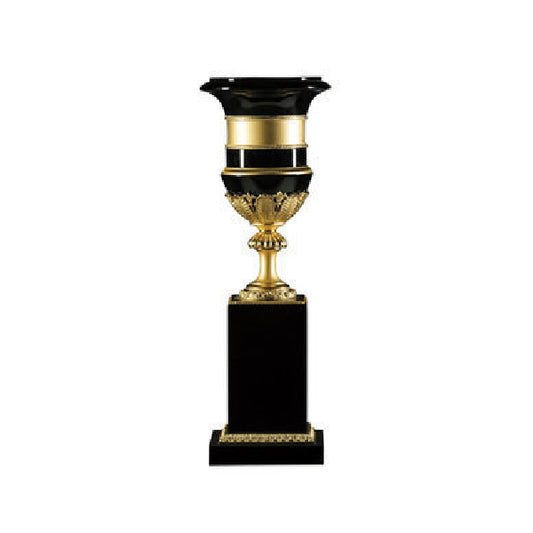 Opulent Black and Gold Decorative Urn