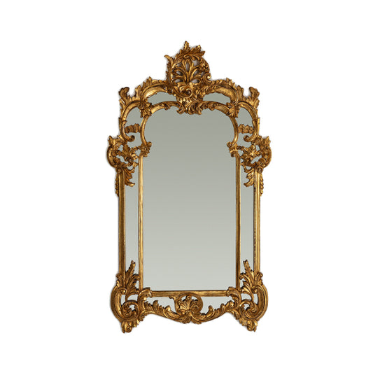 Stunning Baroque-Style Mirror with Elaborate Gold Frame