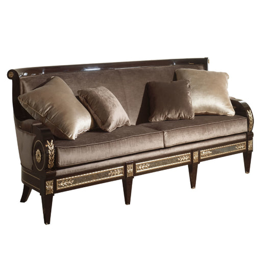 Luxurious Sofa with Opulent Fabric and Elegant Accents