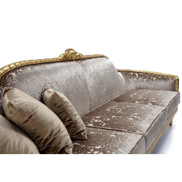 Elegant Sofa with Rich Textures and Luxurious Accents