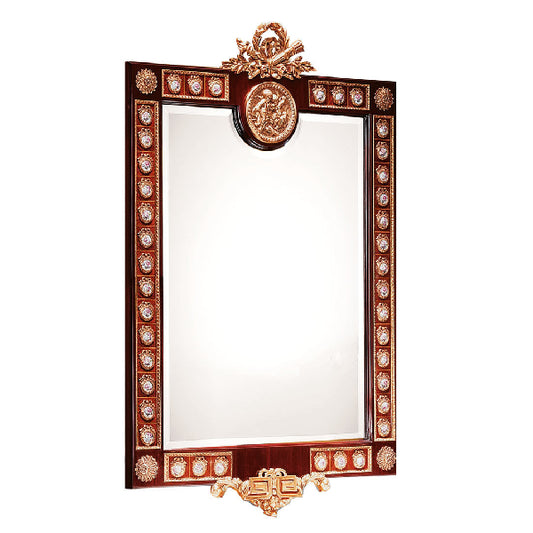 Elegant Antique-Inspired Mirror with Intricate Detailing