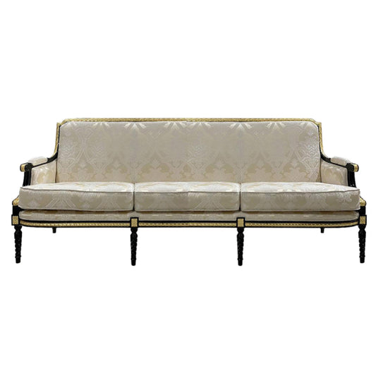 Timeless Three-Seat Sofa with Exquisite Detailing and Classic Elegance