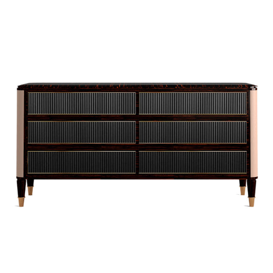 Modern Media Chest with Textured Elegance