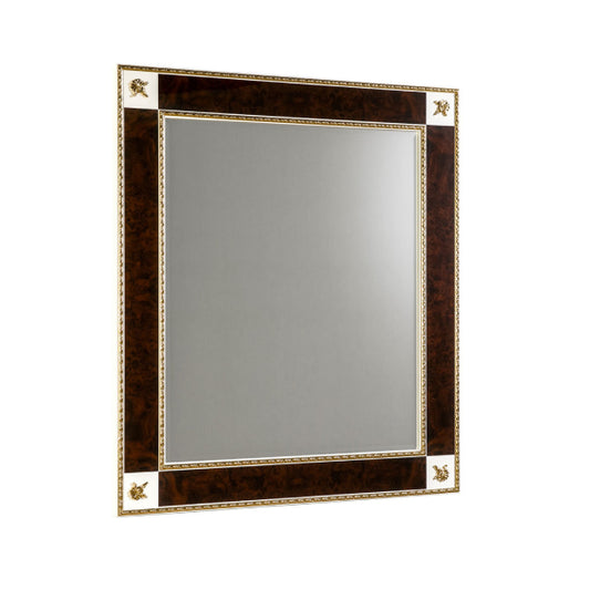 Sophisticated Square Mirror with Decorative Accents