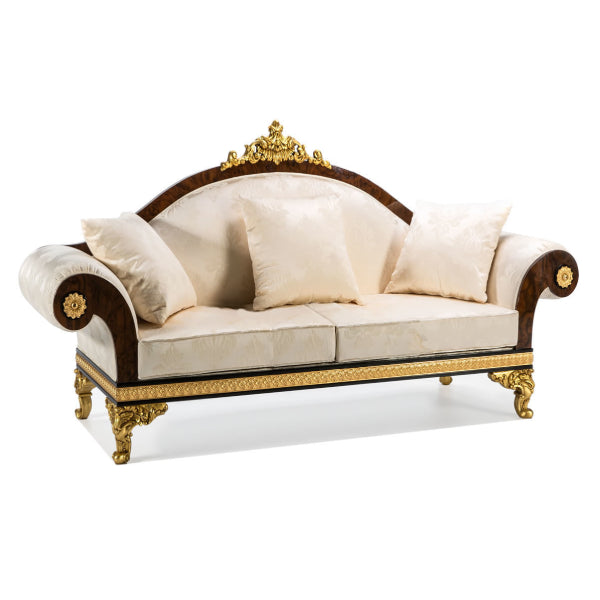 Elegant Antique Style Sofa with Luxurious Detailing