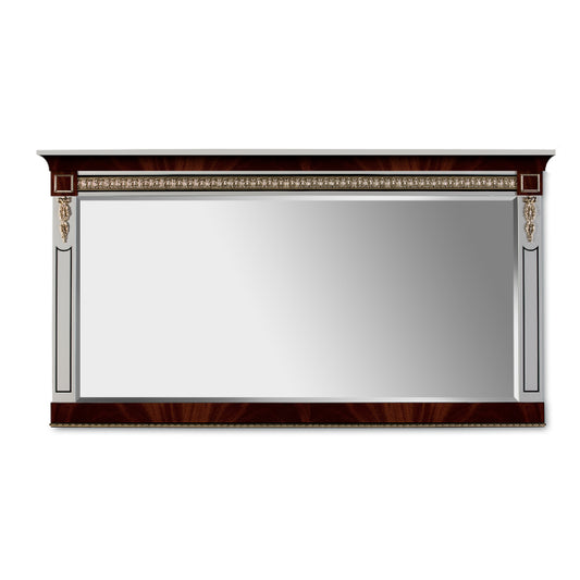 Elegant Horizontal Mirror with Decorative Accents