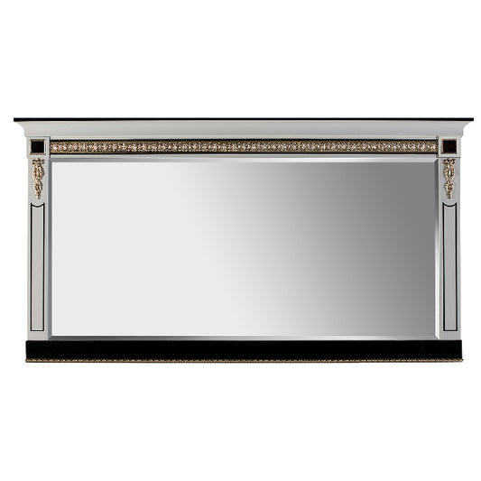 Luxurious Horizontal Mirror with Ornate Detailing