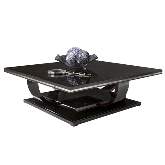 Sleek Square Coffee Table with Modern Design Elements