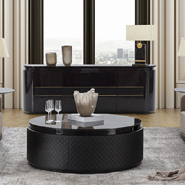 Sleek and Modern Media Console with Unique Detailing