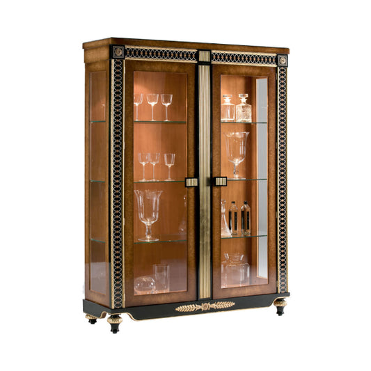 Chic Glass Display Cabinet with Elegant Detailing