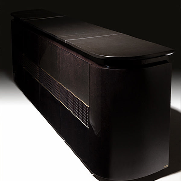 Sleek and Modern Media Console with Unique Detailing