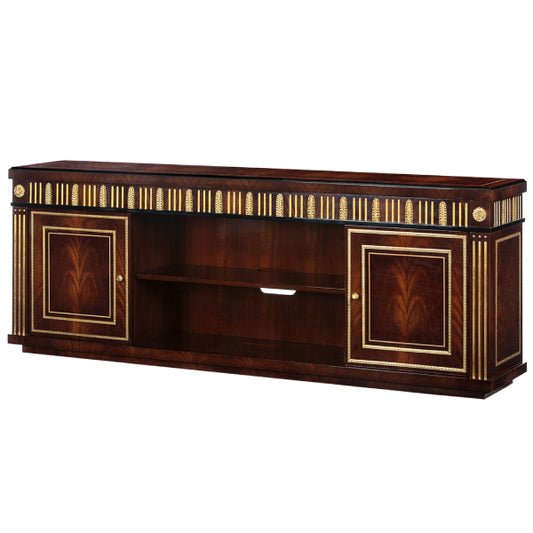 Chic Wood TV Console with Exquisite Detailing and Generous Storage