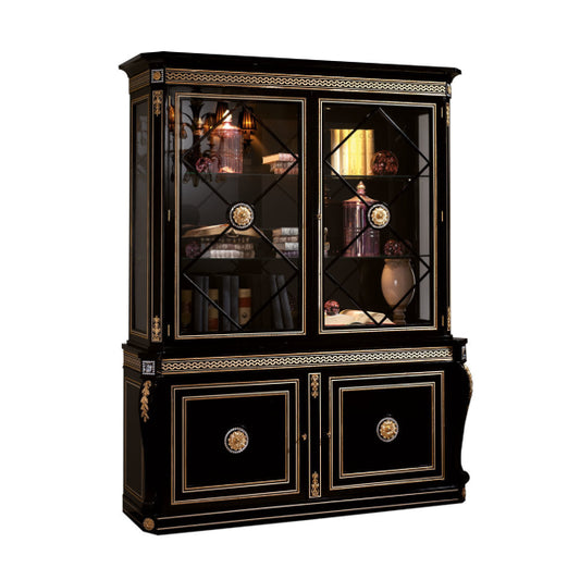 Sophisticated Display Cabinet with Glass Front and Intricate Details