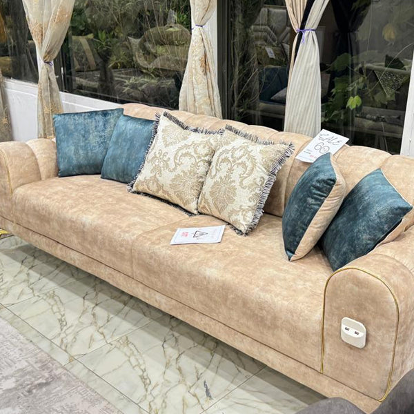 Comfortable 8-Seater Sofa Set with Accent Pillows