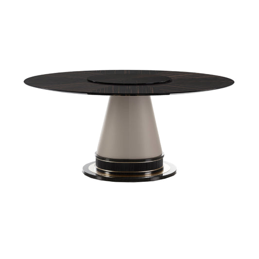 Contemporary Round Dining Table with Unique Base