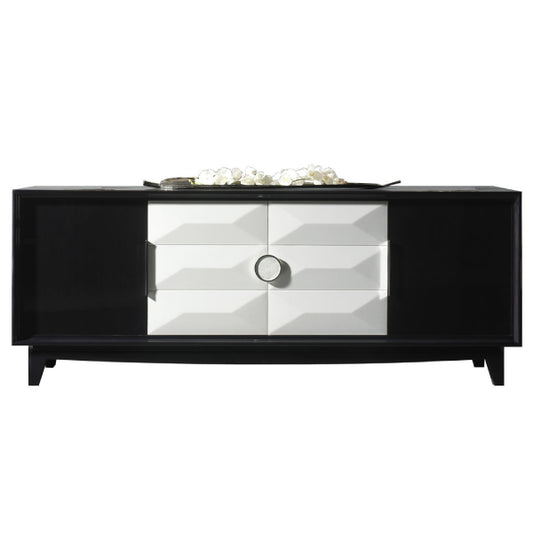 Contemporary Media Console with Geometric Design