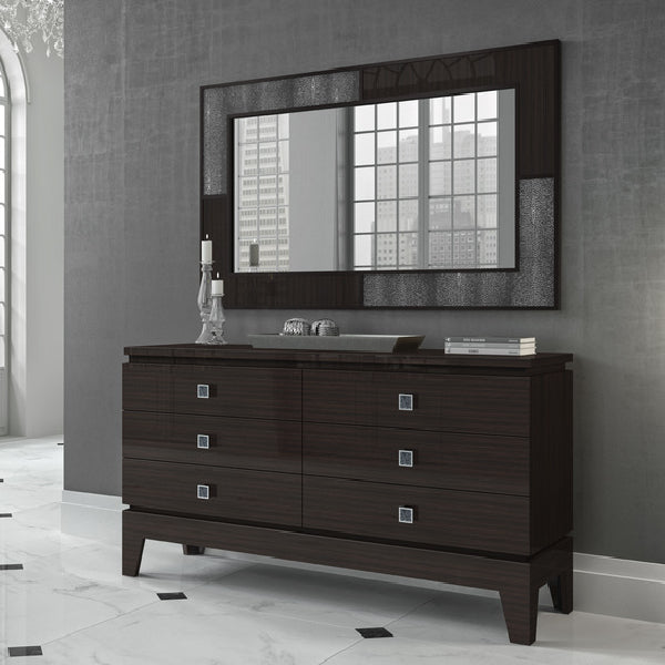 Sleek Modern Dresser with Geometric Accents