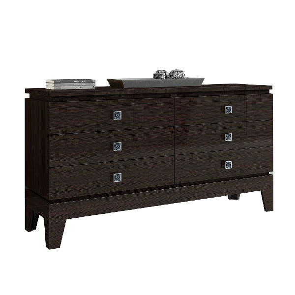 Sleek Modern Dresser with Geometric Accents