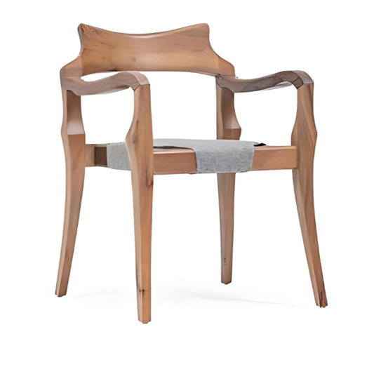 Exquisite Natural Wood Armchair: A Blend of Rustic Charm and Modern Elegance