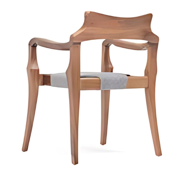 Exquisite Natural Wood Armchair: A Blend of Rustic Charm and Modern Elegance