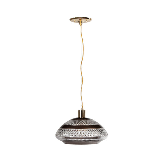 Sophisticated Glass and Metal Pendant Light