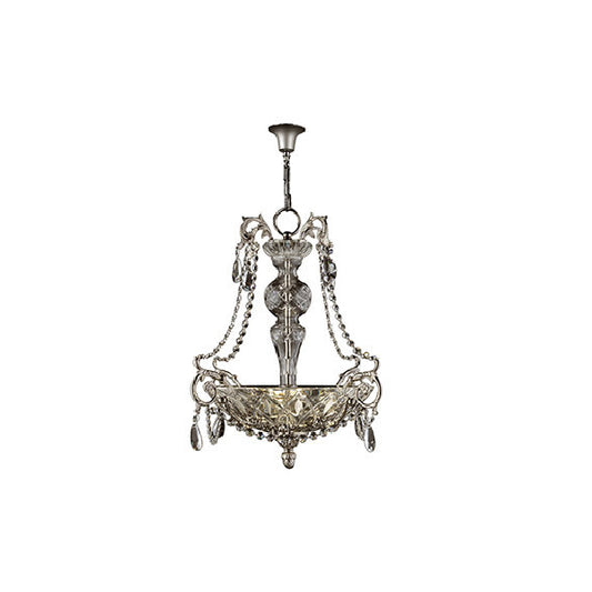 Elegant Crystal Bowl Chandelier