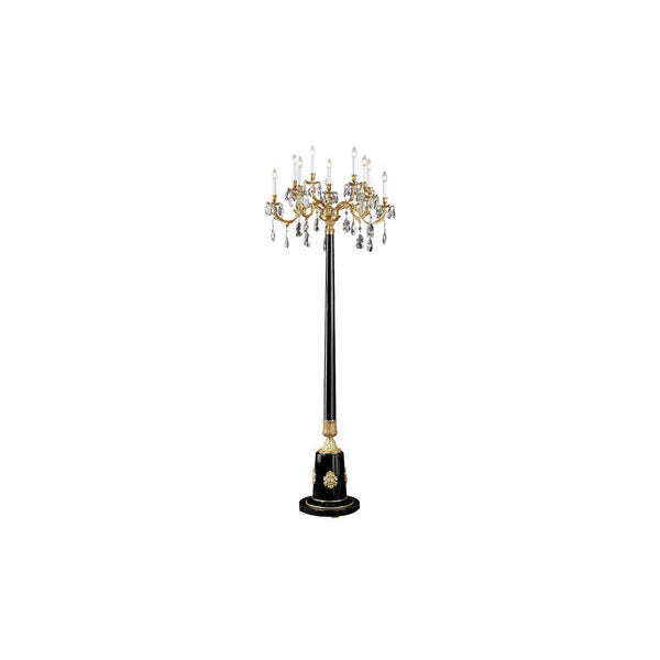 Luxurious Black and Gold Candelabra Floor Lamp: A Touch of Glamour for Any Space