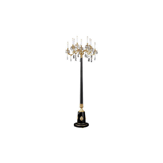 Luxurious Black and Gold Candelabra Floor Lamp: A Touch of Glamour for Any Space