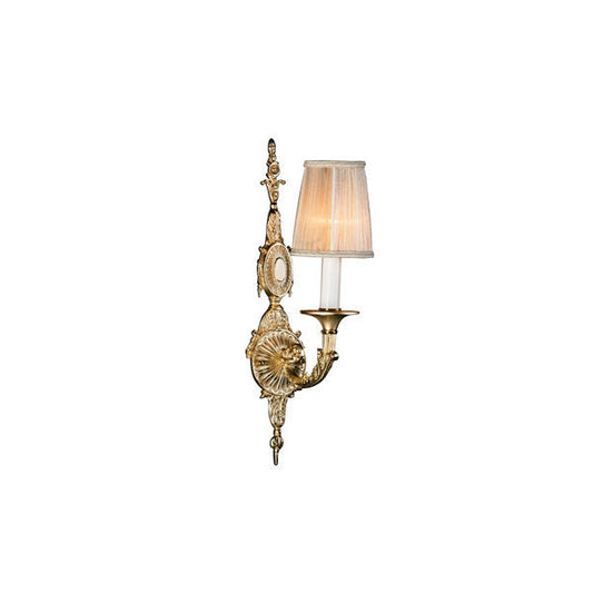 Charming Single-Arm Wall Sconce with Pleated Shade