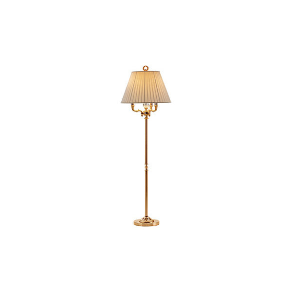 Sophisticated Gold Floor Lamp with Pleated Shade: A Timeless Lighting Accent