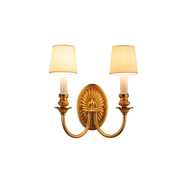 Charming Two-Arm Wall Sconce with Shades