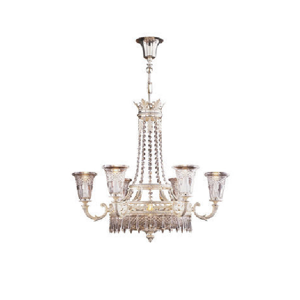 Exquisite Crystal Chandelier with Glass Accents