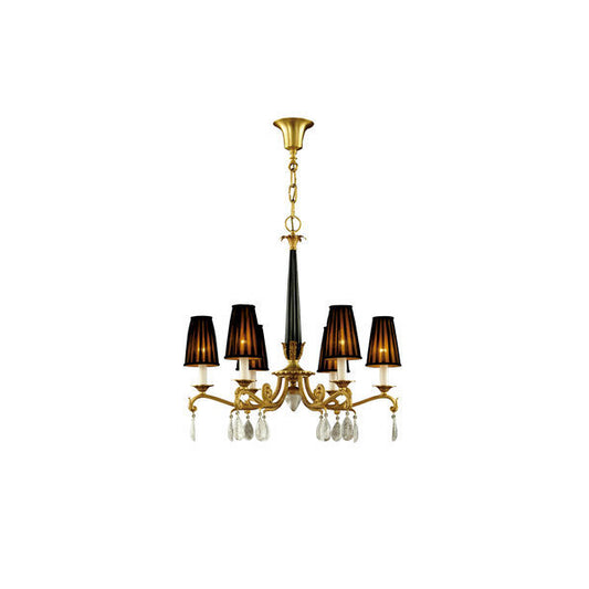 Chic Modern Chandelier with Black Shades