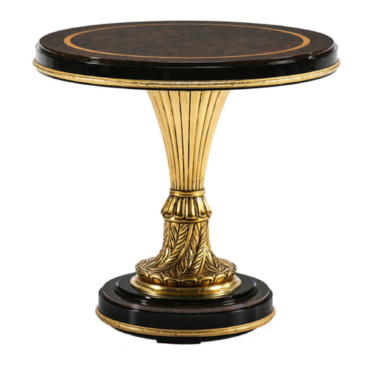 Opulent Round Side Table with Timeless Elegance