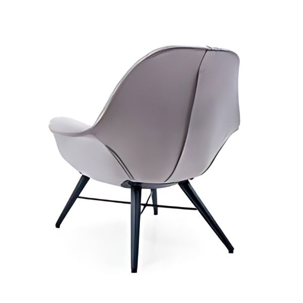 Modern Elegance: The Two-Tone Upholstered Accent Chair with Sleek Metal Legs