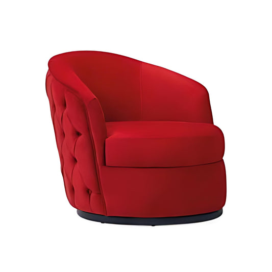 Bold Elegance: The Red Swivel Accent Chair