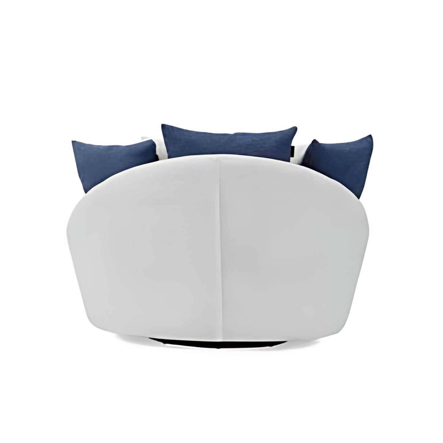 Cozy Comfort: The Cream Swivel Chair with Accent Cushions