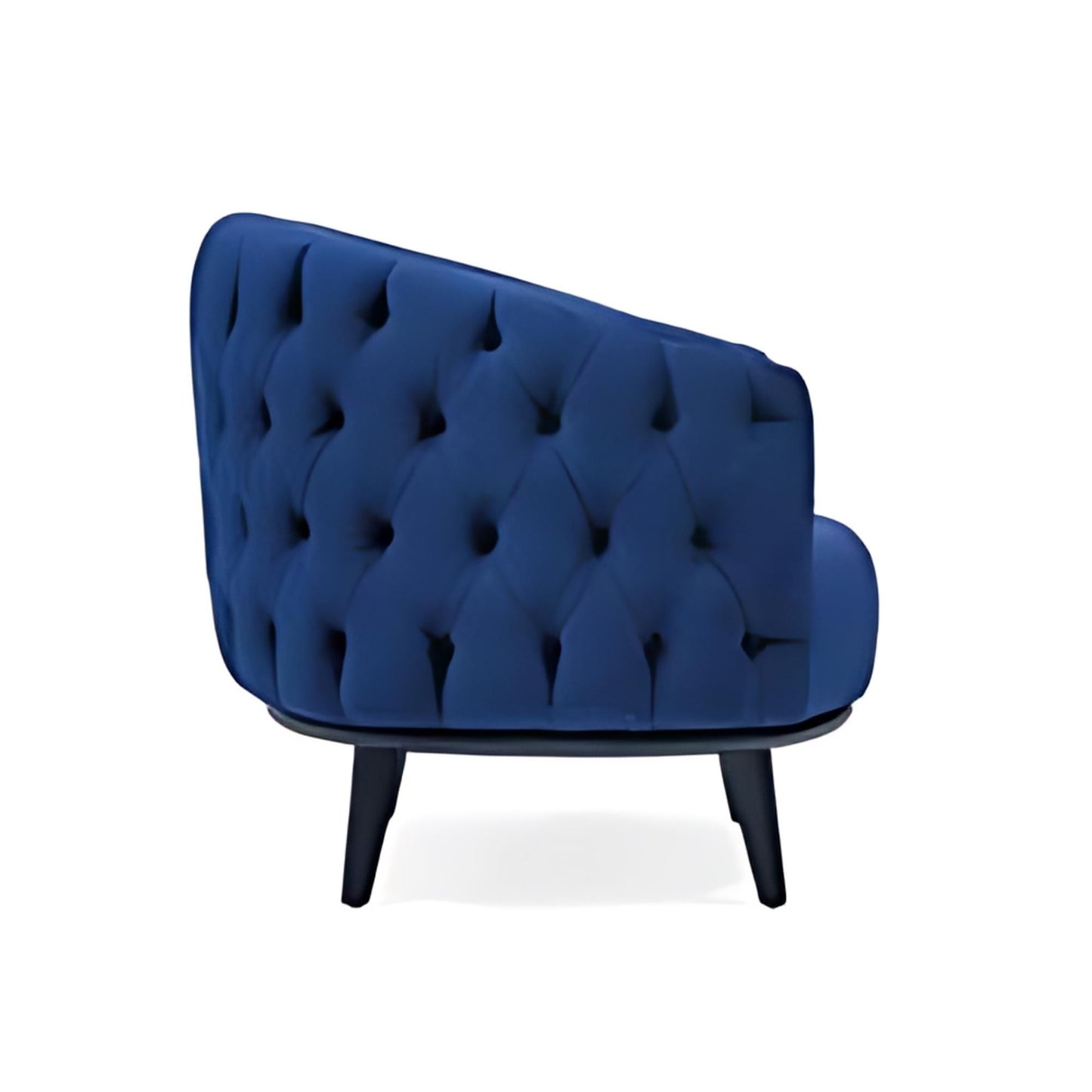 Elegant Comfort: The Navy Blue Tufted Accent Chair